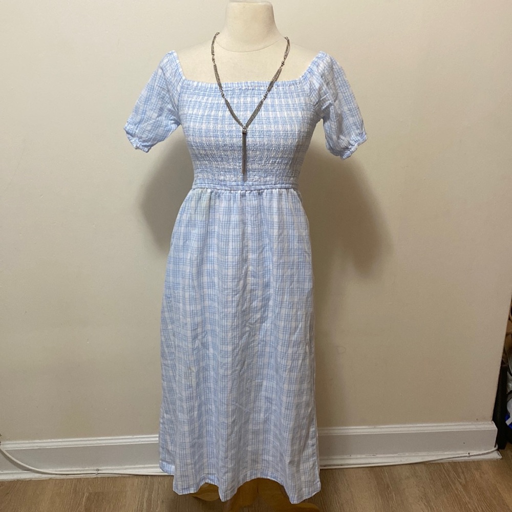 Blue gingham Dorothy inspired casual dress - Picture 1 of 6